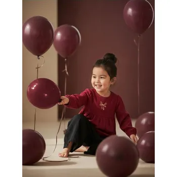 Body Sinsay - Body s mašlí - burgundy - 192FT-53X - 192FT-53X-98