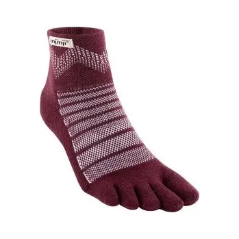 Pánské ponožky Injinji Outdoor Midweight Mini-Crew Wool GARNET červená M