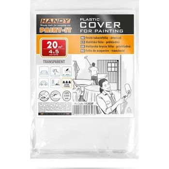 Zakrývací fólie na malování Fólie zakrývací HANDY 11203F 4x5m - rozbaleno - roztržený obal