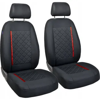 Potah sedadla Potahy na přední sedadla - svislý červený pruh pro SKODA ROOMSTER