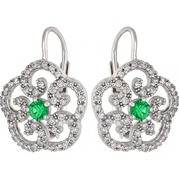 Náušnice Zlaton 000152508225 Zelená