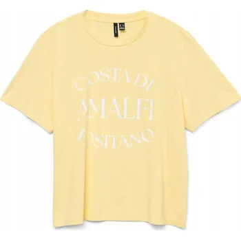 Dámské tričko Vero moda Dámské tričko VERO MODA-10327143 PALE BANANA AMALFI Žluté