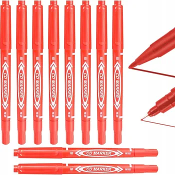 10x POPISOVAČ LINER FIX POPISOVAČ FLAMASTER OBOUSTRANNÝ NA CD/DVD 1 / 0.5 MM