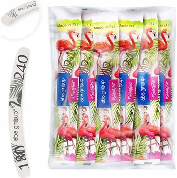 Přípravek na nehty Pilníky na nehty Aba Group Slim Plameňák banán 180/240 10 ks