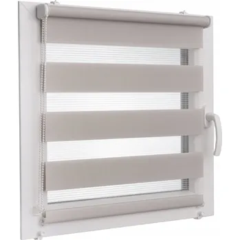 Roleta VOPPI ROLETA DEN A NOC 123x150 CM OCELOVÁ ŠEDÁ