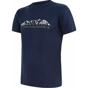 Pánské oblečení Sensor Merino Active Mountains - Pánské triko s krátkým rukávem Deep Blue M
