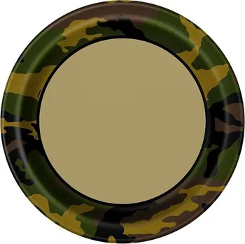 Talíř Talíře maskáč - voják - ARMY - 22 cm - 8 ks