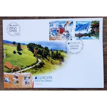 Sběratelství SRBSKO FDC 464/5, EUROPA, turistika, r. 2012
