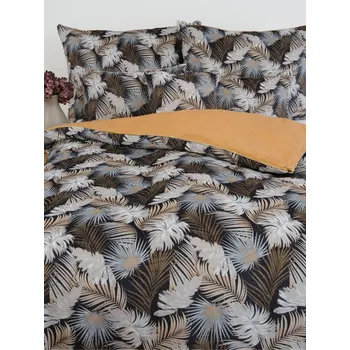 Povlečení Prodloužené povlečení mikroplyš Digital – Taisa černo/zlatá