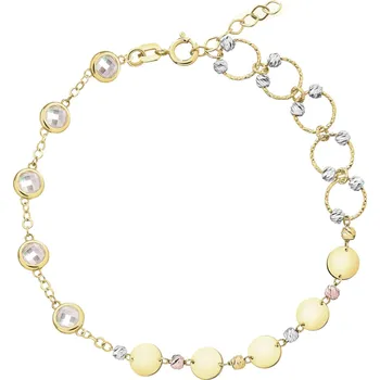 Náramek Zlatý náramek se zirkony - AP542-4002