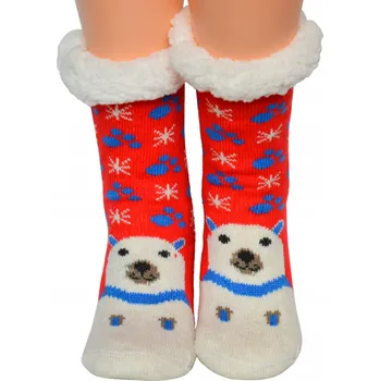 Dámské ponožky PONOŽKY zimní vánoční ABS TEPLÉ SILNÉ 35-38