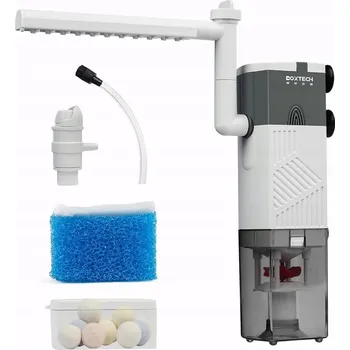 Akvarijní filtr Vnitřní akvarijní filtr Boxtech 4v1 - 600 l/h, houbový, biologický a mechanický