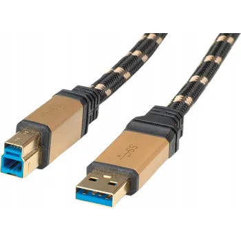 Datový kabel ROLINE-GOLD 5Gbps kabel USB3.0 A(M) - USB3.0 B(M), 1,8m
