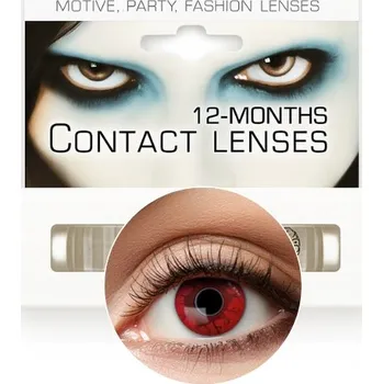 Kontaktní čočky Roční červené kontaktní čočky žíly upíra 12 měsíců Halloween