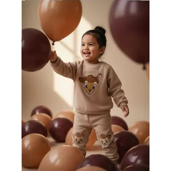 Dívčí kalhoty Sinsay - Teplejší kalhoty Bambi - hnědá - 110FT-84X - 110FT-84X-104