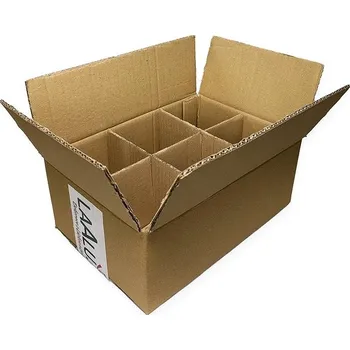 Vánoční dekorace LAALU Vánoční ozdoby - krabice na 6 ks ozdob s mřížkou, 30 x 20 x 12 cm