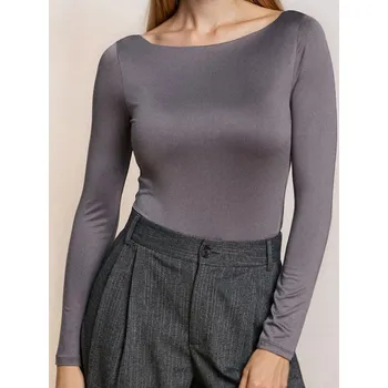 Body Sinsay - Body s dlouhými rukávy - šedá - 277FK-90X - 277FK-90X-XXS