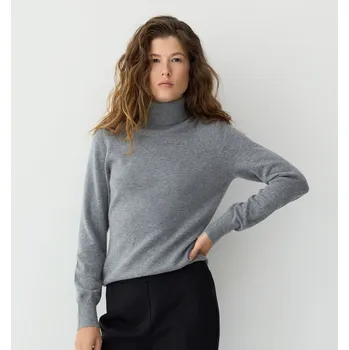 Dámský svetr Reserved - Svetr z vlny merino - středně šedá - 717HG-85M - 717HG-85M-XL