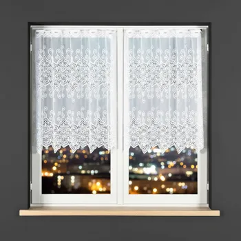 Dekorační metrážová vitrážová záclona NADIA bílá výška 100 cm MyBestHome Cena záclony je uvedena za běžný metr, kod: 018495