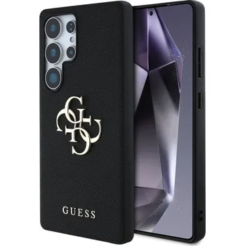 Telefonní příslušenství Zadní kryt Guess PU Grained 4G Metal Logo pro Samsung Galaxy S25 Ultra Black
