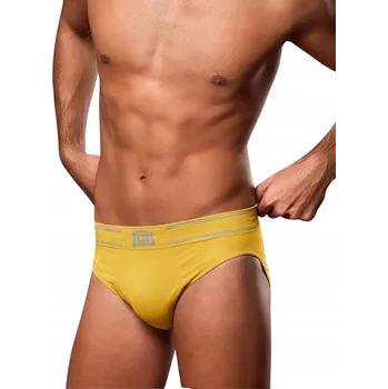 Pánské spodní prádlo Luigi Di Focenza Slipy žluté barvy, velikost L/XL