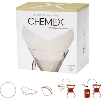 Filtr do kávovaru Papírový filtr pro Chemex neskládaný FP-1, 100 ks