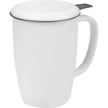 Kukui - porcelánový hrnek s nerez sítkem a pokličkou, 440 ml