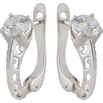 Náušnice Zlaton Náušnice bílé zlato visací s kamenem 1.30cm 1.9g 000441304231