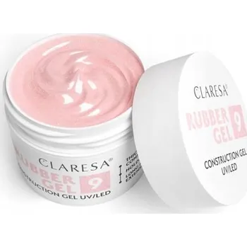 Lak na nehty Claresa RUBBER GEL gel na nehty pro modeláž a prodlužování, builder #9 12g