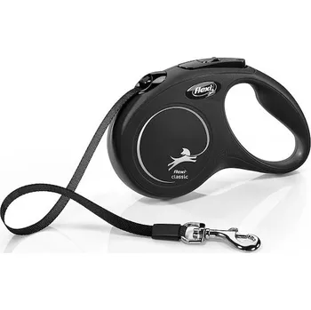 Vodítko pro psa Flexi New Classic pásek S 5 m (15 kg) černá