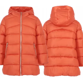 Chlapecká bunda Dětská bunda Primigi péřová oranžová s kapucí, velikost 152 cm