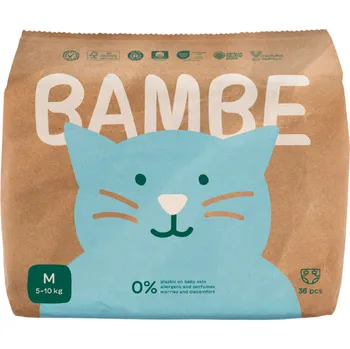 jednorázová plena Bambe Ekoplenky - vel. M (5 - 10 kg) (36 ks) - vyrobeno v česku