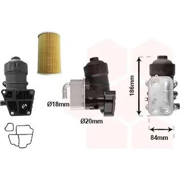 Chladič motoru Olejový chladič, motorový olej VAN WEZEL 03013726