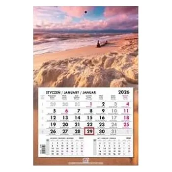 Kalendář Kalendarz 2026 jednodzielny główka płaska Bałtyk (pl, 2025, EV-Corp)
