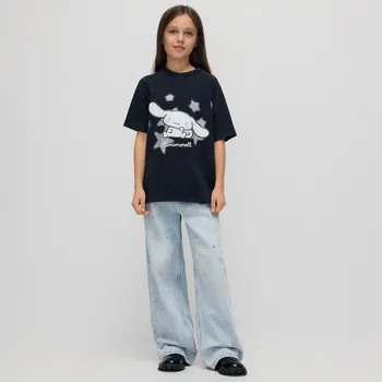 Dívčí džíny Reserved - Džíny široké nohavice s hvězdičkami - modrá - 827FF-50J - 827FF-50J-128