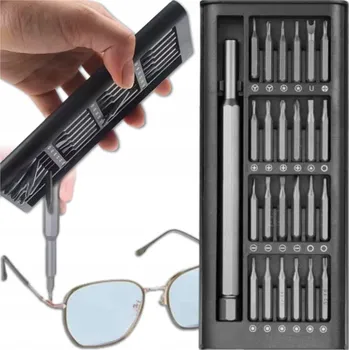 Šroubovák SADA PRECÍZNÍCH ŠROUBOVÁKŮ, BITŮ 25 KS MAGNETICKÉ + POUZDRO