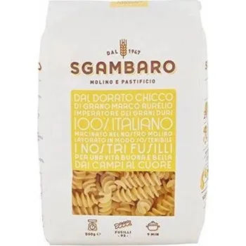 Sgambaro sušené bezvaječné těstoviny fusilli 500g