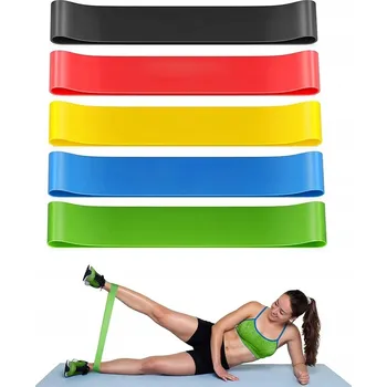 POSILOVACÍ GUMY SADA 5 KUSŮ ODPOROVÉ FITNESS POPRUHY 1-20 KG