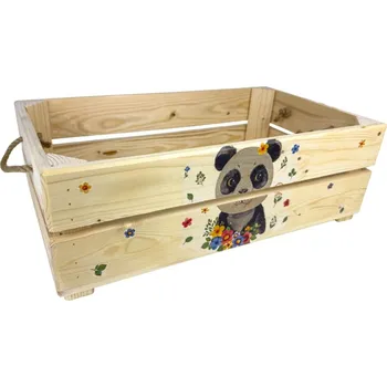 Úložný box bedýnka BEA-PANDA 44x26x14 DŘEVO