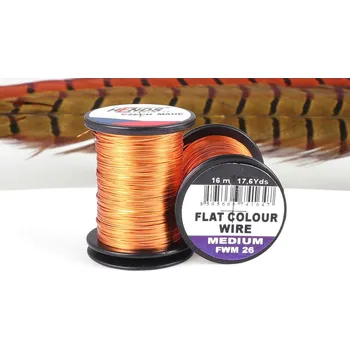 Rybářský prut HENDS FLAT COLOUR WIRE MEDIUM - PALE ORANGE FWM26