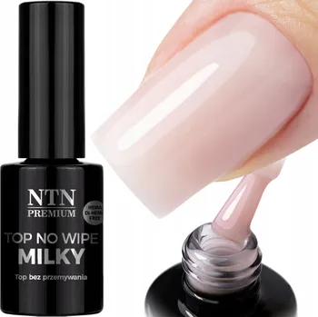 Lak na nehty Top Milky no wipe bez výpotku NTN Premium Nude HEMA/Di-HEMA Free 7 g
