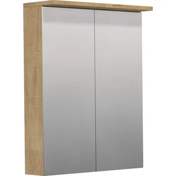 Koupelnový nábytek Smart30 Orin Skříňka zrcadlová 60 x 73,8 cm, 2 dvířka, oboustranné zrcadlo, LED, dub nebraska, OR ZS LED 60 2D 31