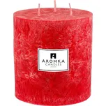 AROMKA Přírodní vonná svíčka palmová, Vánoční Punč, Válec 3 knoty, průměr 11,4 cm, výška 12 cm