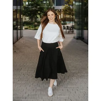 Dámská sukně Sukně Arc Midi Black Velikost: M