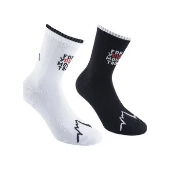 Dámské ponožky La Sportiva FOR YOUR MOUNTAIN SOCKS Black/White černá 38-40 EU