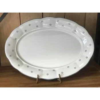 Prvorepublikový porcelánový oválný tác 36cm