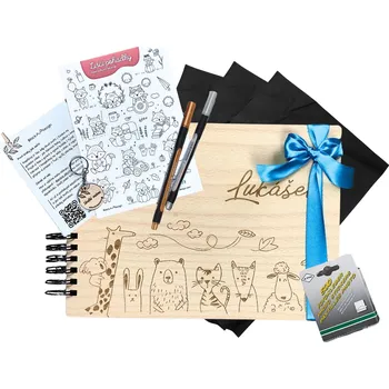 Dárkový potravinový koš DÁRKOVÝ BALÍČEK - Kamarádi Barva vazby: Bílé kroužky