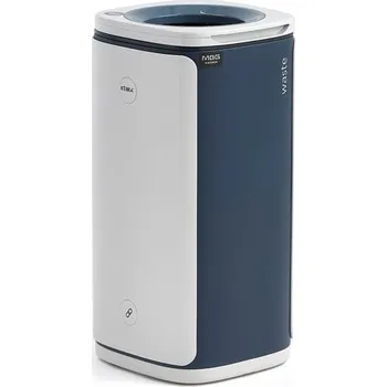 Odpadkový koš Koš na tříděný odpad NORTON, směsný odpad, 60 l, šedá/modrá, šedé víko