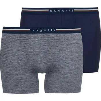 Boxerky Bugatti pánské boxerky 2 kusy v krabičce 50230 6061 632 Modrá M