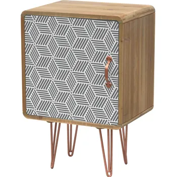 Noční stolek Noční stolek Portofino 40 cm hnědý/měď